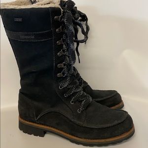 Patagonia Tin Shed Tall Black Suede Winter Boots 8